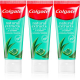 Cumpara ieftin Colgate Natural Extracts Aloe Vera pastă de dinți cu extract din plante 3x75 ml