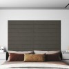 VidaXL Panouri de perete 12 buc. gri închis 90x15 cm catifea 1,62 m²