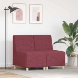 VidaXL Unitate Sofa Modulară Fără Brațe 2 pcs Roșu 55 x 74 x 82 cm