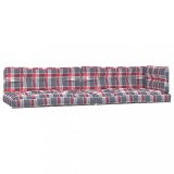 Cumpara ieftin Perne pentru paleti, 5 buc., rosu carouri, material textil