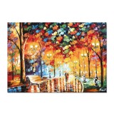 Tablou indragostiti pictat manual, Impreuna pentru totdeauna, 70x50cm ulei pe panza, superb