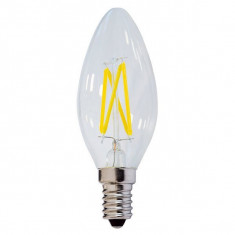 Bec LED filament 4W E14, lumina calda, Optonica – lumanare