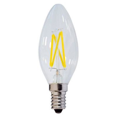 Bec LED filament 4W E14, lumina calda, Optonica &amp;ndash; lumanare foto