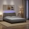 vidaXL Cadru de pat cu LED fără saltea Hvar Taupe 160x200 cm Material 3213715
