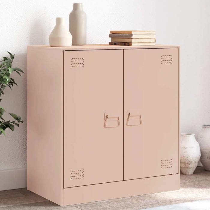 vidaXL Comodă Roz 67x39x73 cm oțel 841674