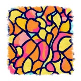 Cumpara ieftin Sticker decorativ Abstract, Multicolor, 55 cm, 11685ST, Oem