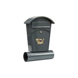Cumpara ieftin Cutie Postala Gri Vorel 78591, 480x280x80 mm, Otel Zincat, Deschidere Frontala, Magazie Ziare, 2 Chei, Montare pe Perete