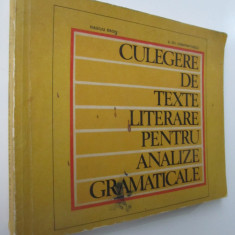 Culegere de texte literare pentru analize gramaticale - Virgiliu Dron , ...
