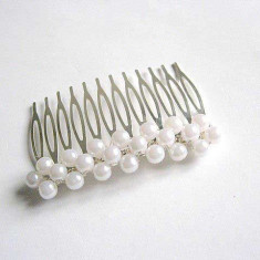 Piepten de mireasa confectionat manual cu perle artificiale 27114