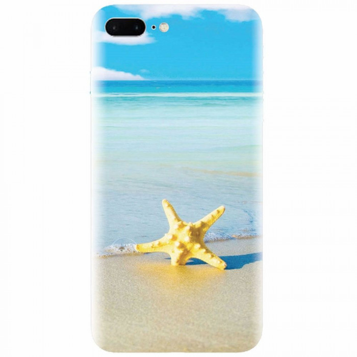 Husa silicon pentru Apple Iphone 8 Plus, Starfish Beach