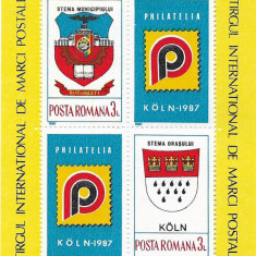 Colita Targul Filatelic International Koln (bloc), 1987 - NEOBLITERATA