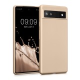Husa Kwmobile pentru Google Pixel 6a, Silicon, Auriu, 57960.66, Carcasa
