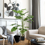 Cumpara ieftin HOMCOM Monstera Deliciosa Artificiala cu Ghiveci, Planta Artificiala pentru Interior si Exterior pentru Decorarea Camerei de Zi de Acasa, 180cm