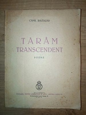 Taram transcendent- Camil Baltazar Prima editie 1939 foto
