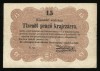 X529 UNGARIA REVOLUTIA DIN 1848 BANCNOTA DE 15 pengő krajcz&aacute;r 1849 VF text in romana scris cu litere cirilice