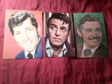 3 Ilustrate - Mari Actori americani - Clark Gable , Mike Connors si Dean Martin - Ed. ACIN casa Filmului Romania