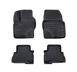 Covorase Auto Tip Tavita Cauciuc ALM Ford C-Max I 2003-2010, Negre, Set Fata+Spate, Fixare Podea