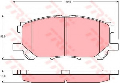 Set placute frana,frana disc LEXUS RX (MHU3, GSU3, MCU3) (2003 - 2008) TRW GDB3338 foto