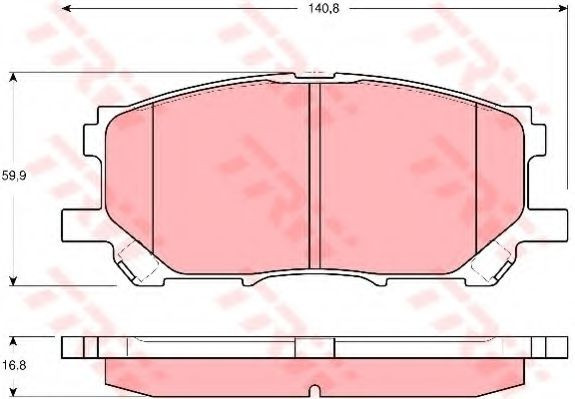 Set placute frana,frana disc LEXUS RX (MHU3, GSU3, MCU3) (2003 - 2008) TRW GDB3338