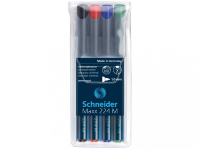 Marker OHP permanent Schneider 224 1 mm 4/set foto