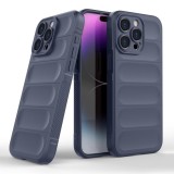 Husa wave, compatibila cu IPhone 14 Pro Max, Grip Anti-Soc, Tpu, Navy Blue, ALC MOBILE
