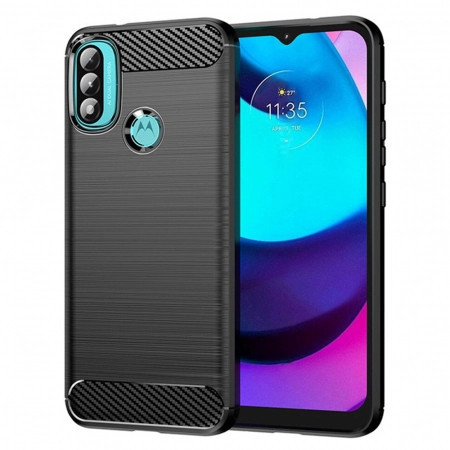 Husa Motorola Moto E20 E30 E40 Carbon Negru Techsuit