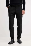 Karl Lagerfeld pantaloni culoarea negru, drept, 554037.255002