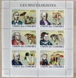 Ciuperci - Comore 2009 - Coliță Set Complet 6 Timbre Les Mycologistes CP1_II