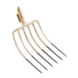 Furca siloz 6 coarne 29x35 cm otel forjat manual pentru paie baloti asternut scule unelte