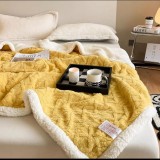 PATURĂ TRICOT CU BLĂNIȚĂ &ndash; GALBEN