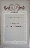 Aspecte din Fauna Patriei - Raul Calinescu, 1957, Societatea pt Raspandirea Stiintei, Biologie, Carte in Romana