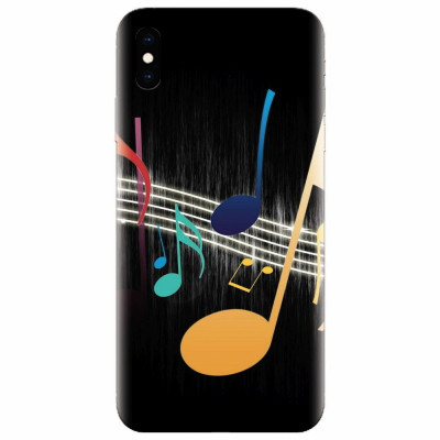 Husa silicon pentru Apple Iphone XS, Colorful Music foto