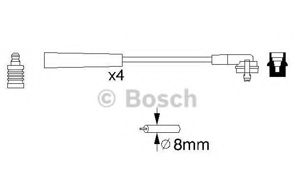 Set fise bujii FORD COURIER (F3L, F5L) (1991 - 1996) BOSCH 0 986 356 700
