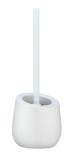 Perie pentru toaleta cu suport, Wenko, Badi, 13.5 x 13.5 x 38 cm, ceramica, alb