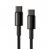 Cablu alimentare si date Baseus Tungsten Gold CATWJ-A01, USB Tip C - USB Tip C-, 100W, 2 metri