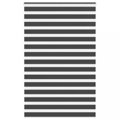 vidaXL Jaluzea tip zebra neagră lățime țesătură 135,9 cm poliester