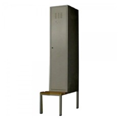 VESTIAR COMPARTIMENTAT METALIC CU 1 USA SI BANCUTA, 400x450x2200 mm (LxlxH), ECO+