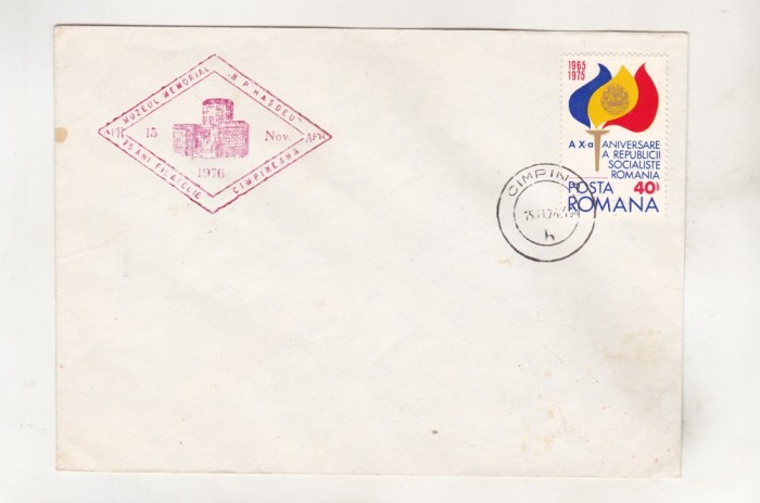 bnk fil Plic stampila ocazionala Muzeul B P Hasdeu Campina 1976