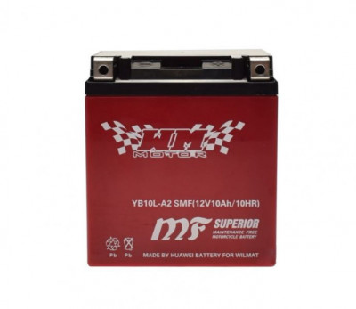 Acumulator moto YB10L-A2, 12v, 10ah Cod Produs: MX_NEW AB00211B foto