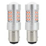 Becuri LED Canbus AMiO 3030 24SMD 1157 BAY15D PR21/5W rosii, 12/24V, 24 x 3030 LED, consum 6,3/1,7W, dimensiuni 56/18 mm