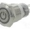 Intrerupator anti-vandalism, ON-(ON), &Oslash;19mm, ONPOW - LAS1-AGQ-11ET/G/24V/S