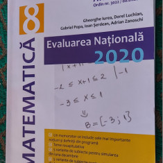 MATEMATICA CLASA A 8 A EVALUARE NATIONALA IUREA LUCHIAN SERDEAN ZANOSCHI