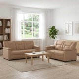 Set de canapea 2 pcs Cappuccino Piele artificiala