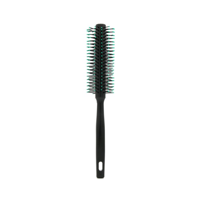 Perie de par, circulara, 8510, negru/verde