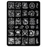 Cumpara ieftin Matrita Metalica Stampila Unghii LUXORISE, Wild Nature XY-K27