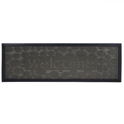Covoraș Treaptă, Negru, Mesaj &amp;quot;Welcome&amp;quot;, 75x25cm, Cauciuc și Mocheta foto