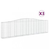 Cumpara ieftin Cosuri gabion arcuite 3 buc, 400x30x100/120 cm fier galvanizat