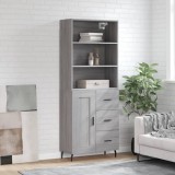 vidaXL Dulap &icirc;nalt, gri sonoma, 69,5x34x180 cm, lemn compozit