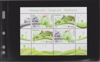ROMANIA 2016 EUROPA CEPT - Gandeste verde Bloc Tip II LP.2103b MNH** foto