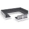 Set mobilier de gradina cu perne, 11 piese, alb lemn masiv pin